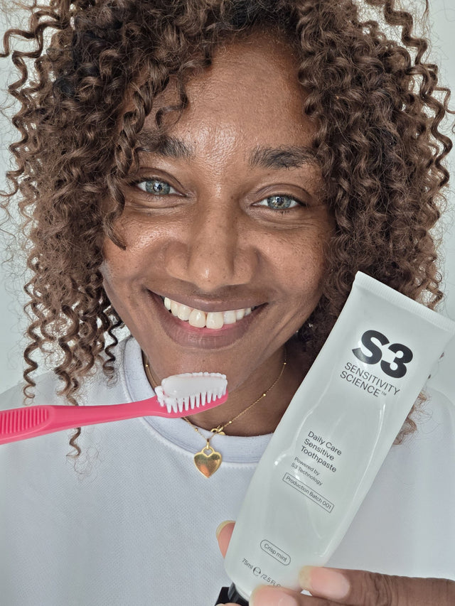 S3 home tester with S3 Daily Sensitive Toothpaste