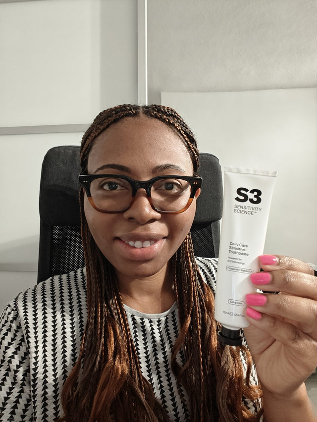 S3 home tester with S3 Daily Sensitive Toothpaste