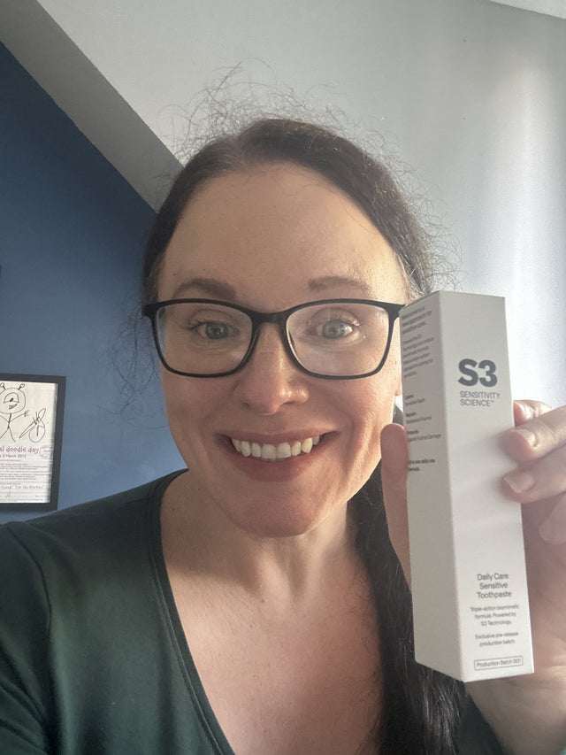 S3 home tester with S3 Daily Sensitive Toothpaste
