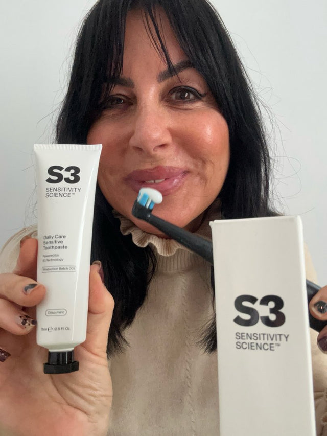S3 home tester with S3 Daily Sensitive Toothpaste